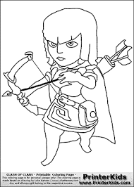 Clash Of Clans Archer Coloring Page Preview Coloriage Coloriage Loup Dessin Clash Royal