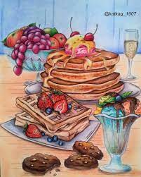 Delicious Food By Jade Summer Colored By Katarzyna Grzeluk Coloring Jadesummer Food Food Coloring Pages Summer Coloring Pages Free Coloring Pages