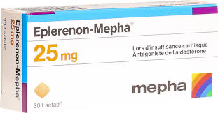 Eplerenon, birincil hipertansiyonlu hastalarda kan basıncını düşürür. Eplerenon Mepha Lactab 25mg 30 Stuck