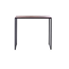 The frame is of black steel with powder coated. Rectangle Dark Wooden Bar Leaner Twelve Tables
