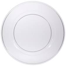 Clear glass with silver trim charger plates. Clear Plate Charger Hobby Lobby 1897909