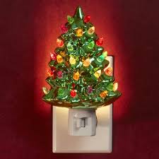 2 Pack Ceramic Christmas Tree Night Lights Christmas Tree Night Light Christmas Tree Ceramic Christmas Trees