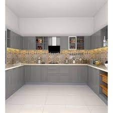 Concrete kitchen kitchen tiles room kitchen dining room types of kitchen flooring kitchen and kitchenette. Modern U Shaped Kitchen Rs 1200 Square Feet Khem Interiors Opc Private Limited Id 21213519488