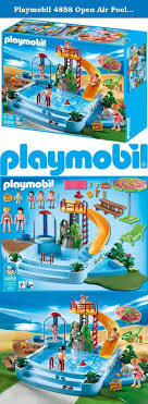 Playmobil 4858 Open Air Pool With Slide The New Playmobil Swimming Pool Is Perfect Summer Open Air Pool Preschool Monthly Themes Number Recognition Activities