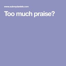 Too Much Praise Praise Reading Believe