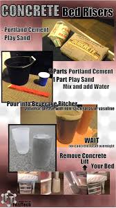 As table risers, home solutions adjustable bed risers allow you to create an instant bar for entertaining by placing a table on the stacked risers. Concrete Bed Risers 5 Steps Instructables
