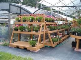 Wood Display Products Garden Center Makeovers Garden Center Displays Garden Center Garden Shelves