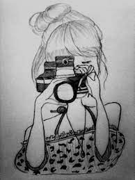 It is drawn and crafted beautifully to give it a look that sells. Girl With Camera Graphite Sketch Art Nitkla Fine Art Girls With Cameras Art Fine Art