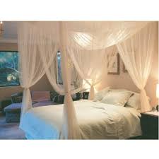 White Three Door Princess Mosquito Net Double Bed Curtains Sleeping Curtain Bed Canopy Net Full Queen King Size Net Curtain House Bed Covercurtain Liner Aliexpress We can help you dress your 4 poster bed perfectly.