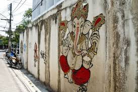 Ganesh Graffiti Chiang Mai Thailand Graffiti Murals Street Graffiti Street Art