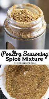 Homemade Poultry Seasoning In 2020 Homemade Poultry Seasoning Recipe Spice Recipes Poultry Seasoning Recipe