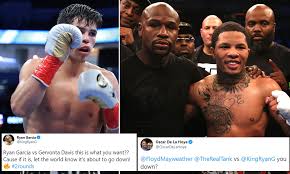 Ryan garcia (right) featured in a tiktok video with malu trevejo the pregnant girlfriend of unbeaten boxer ryan garcia has caught him cheating after seeing a video of him kissing a tiktok star on. Gervonta Davis Appears To Confirm Super Fight With Ryan Garcia Before Taking Down Tweet Daily Mail Online