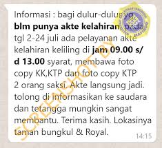 Ban tanpa angin ini sebenarnya bukan hal yang baru. Salah Tanggal 2 24 Juli Ada Pelayanan Akta Kelahiran Keliling Di Taman Bungkul Royal Turnbackhoax Id