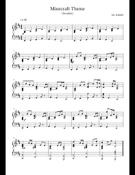 Minecraft Sheet Music Letters 42 Minecraft Theme Sweden Calm Sheet Music For Piano Sheet Music Music Letters Reading Sheet Music
