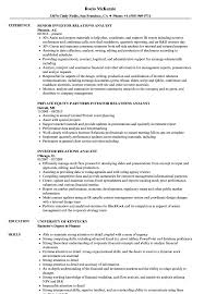 investor relations analyst resume