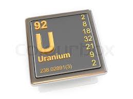 Uranium is weakly radioactive because all isotopes of uranium are unstable; Uranium Chemical Element 3d Stock Image Colourbox