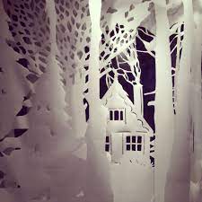 Amazing Large Scale Papercut Retail Window Display At Sensibilities Day Spa In Asheville Nc Cool Retail Window Display Store Displays
