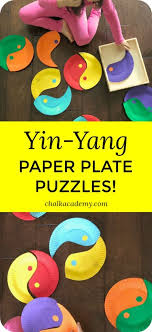 Yin Yang Paper Plate Puzzle A Fun Chinese Activity For Kids Chinese New Year Crafts For Kids Chinese New Year Crafts Winter Crafts For Kids