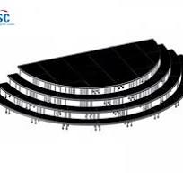 12m Max. Dia Semi half circle stage kit for circus arena