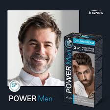 JOANNA Power Men 3 in 1 Hair, Beard & Moustache Color Cream Dye *CHOOSE  SHADE*
