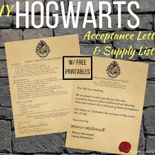 A wbshop.com exclusive, this personalized hogwarts acceptance letter panel is a fantastic gift for any harry potter fan. Harry Potter Diy Hogwarts Acceptance Letter 1st Year Supply List Free Printables The Quiet Grove