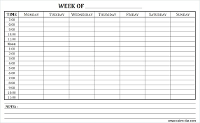 Weekly Schedule Printable With Times And Notes Weekly Schedule Printable Schedule Printable Weekly Schedule