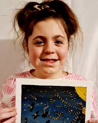 May 23 Austen Mary painted this last semester, before she got sick. She got  first place in the art contest for the end of the year vote….it's so  beautiful!! I didn't even