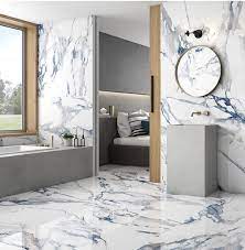 An elegant range of marble effect rectified floor tiles that exude luxuriousness from every last millimetre. Aleotti Royal Blue Marble Effect 1200x600mm Porcelain Tile Luxury Tiles
