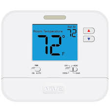 Air conditioning (also a/c, air con) is the process of removing heat and controlling the humidity of the air within a building or vehicle to achieve a more comfortable interior environment. 2 Heat 1 Cool Non Programmable Vive Digital Thermostat Tp N 721 Ingrams Water Air