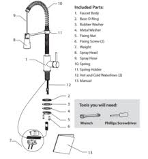 chrome finish led kitchen faucet with