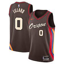 Nba playoffs 2021 / west / 1st round / game 5 / 01.05.2021 / {portland trail blazers @ denver nuggets} вид спорта: Portland Trail Blazers Nike City Edition Swingman Trikot Damian Lillard Jugendliche