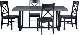 From the latest styles of dining room tables to bar stools, ashley homestore combines the latest trends with technology to give you the very best for your home. Walker Edison Rectangular Farmhouse Wood Dining Table Set Of 5 Gray Black Bb72dstrgbl 5 Best Buy