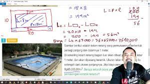Akm Numerasi Kelas 4 No 14 15 Menghitung Luas Persegi Panjang Soal Cerita Youtube