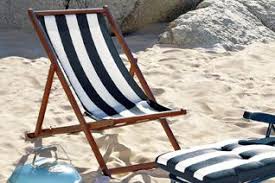 Next Nextgetaway Blue Stripe Deck Chair