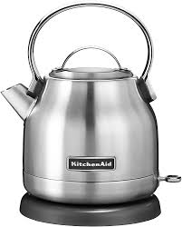 Kitchenaid 2 quart 2 qt blue stainless steel whistling kettle teapot. Amazon Com Kitchenaid Kek1222sx 1 25 Liter Electric Kettle Brushed Stainless Steel Small Kitchen Dining