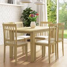 Tables and chairs give your home, office, bar, etc. New Haven Set With Oak Extendable Dining Table 6 Chairs With Cream Seat Buyitdirect Ie
