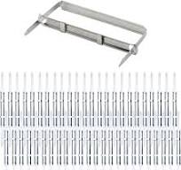 OLYMPX 100 Pcs Of 2" Capacity Premium Metal Prong Paper Fastener Bases