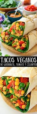 Este libro viene a refutar la extendida y errnea idea de que en la cocina vegetariana no tienen cabida la variedad ni las preparaciones gustosas, incluso exquisitas. Tacos Veganos Con Garbanzos Con Garbanzos Tacos Veganos En 2020 Tacos Veganos Comida Vegana Comida Vegetariana