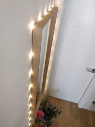 Making A Lighted Mirror With Ikea Nissedal Ikea Hackers Diy Mirror With Lights Mirror With Lights Lights Around Mirror