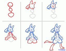 How To Draw Lucario Easy Pokemon By Dawn Tekenen Monster Illustratie Illustratie