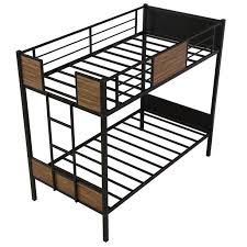 You design it and we build it to your exact specifications. Twin Over Twin Metal Bunk Bed Frame Sturdy Bunk Bed W Metal Slats Ladder And Rails