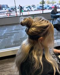 im obsessed with this transformation, bright blonde to gorgeous brunette  with icy halo!😻