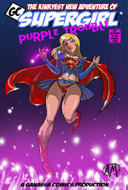 Supergirl Purple Trouble - Justice League Hentai Doujinshi