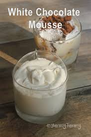 White Chocolate Mousse Recipe White Chocolate Mousse Choc Mousse Cold Desserts