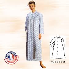Robe de plage ouverte devant. Chemise De Nuit Medicalisee Violetta