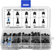 OCR 180Pcs Tactile Push Button Switch 10 Values 6x6mm Micro Momentary Tact  Button Switches Assortment Kit: Amazon.com: Industrial & Scientific