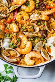 Weeknight Clam And Shrimp Seafood Paella Skinnytaste Recipe Paella Recipe Seafood Paella Recipe Seafood Paella