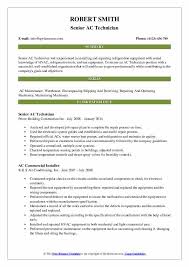 It helps regulate the climate in a unit or home. Ac Technician Resume Samples Qwikresume