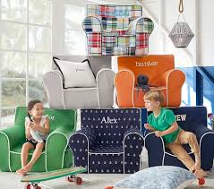 Gray With White Piping Anywhere Chair Kids Armchair Pottery Barn Kids