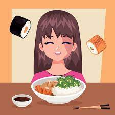 Comendo a japonesa
